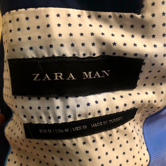 Zara navy blue suit W/ pants - Picture 4 of 7